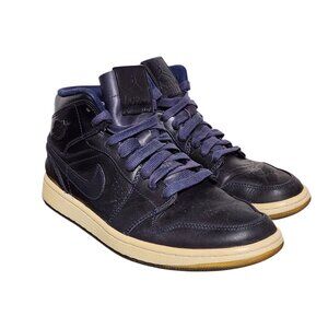 Air Jordan 1 Retro Mid Nouveau Midnight Navy 629151-401 Men's Sneakers 9.5